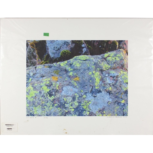 373 - Group of Lichen pencil signed limited edition photographic prints, each mounted and unframed