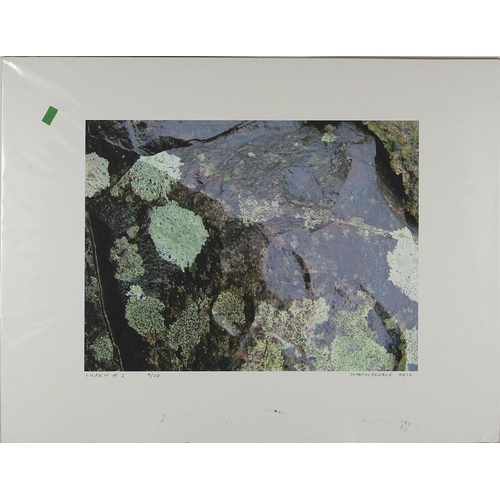 373 - Group of Lichen pencil signed limited edition photographic prints, each mounted and unframed