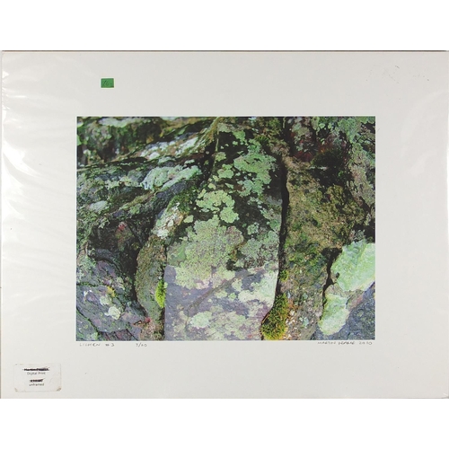 373 - Group of Lichen pencil signed limited edition photographic prints, each mounted and unframed