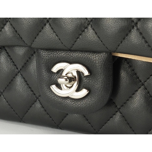 2042 - Chanel quilted lambskin double flap handbag with dust jacket, box and certificate card numbered 1756... 
