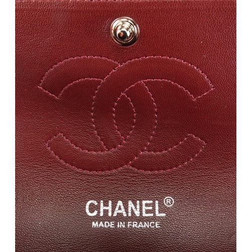 2042 - Chanel quilted lambskin double flap handbag with dust jacket, box and certificate card numbered 1756... 