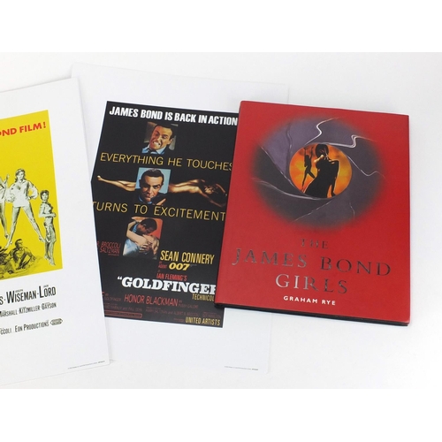 607 - James Bond, a collection of classic wall art and book of Bond Girls