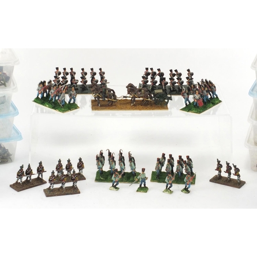 416 - Collection of hand painted lead soldiers, various regiments, some with bases, each approximately 3.5... 