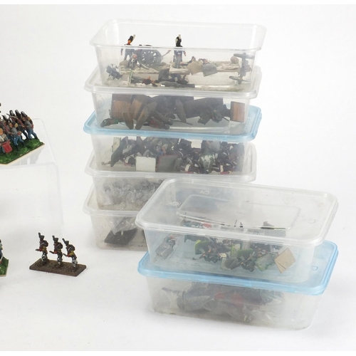 416 - Collection of hand painted lead soldiers, various regiments, some with bases, each approximately 3.5... 