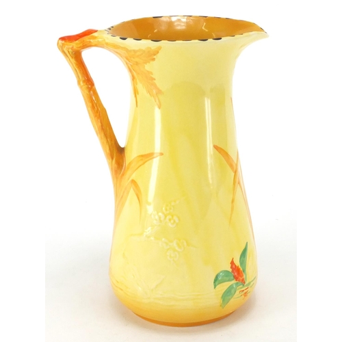 103 - Art Deco Burleigh ware jug decorated with a bird, 24cm high