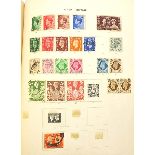 619 - Selection of World stamps arranged in albums and cigarette cards including motor cars and aviation