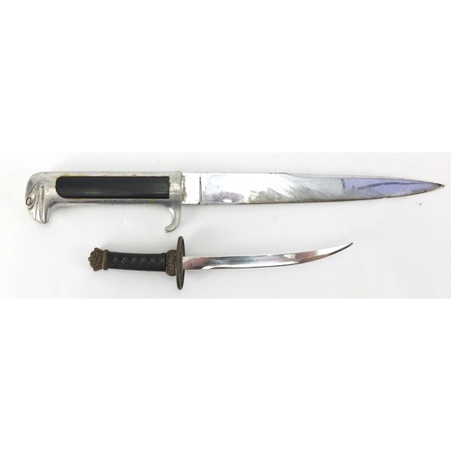 693 - German Military interest style bayonet and one other