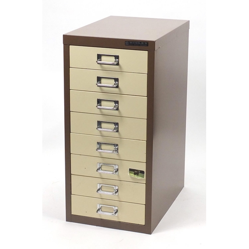 45 - Bisley metal eight drawer filing cabinet