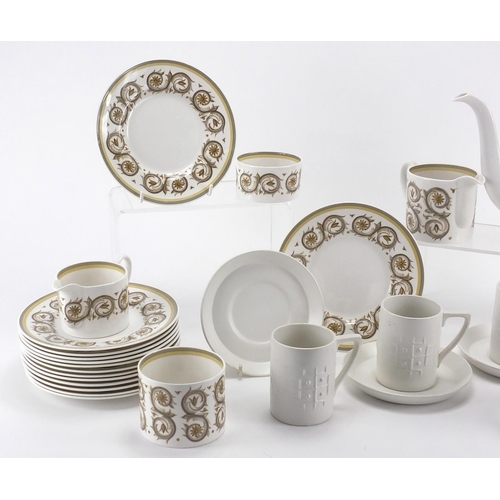 209 - Susie Cooper Venetia coffee service and Portmeirion cups and saucers