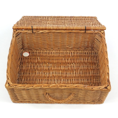 58 - Vintage wicker picnic hamper, 61cm wide