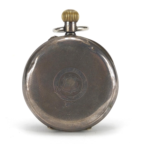 268 - Gentleman's silver open face pocket watch, 5cm in diameter