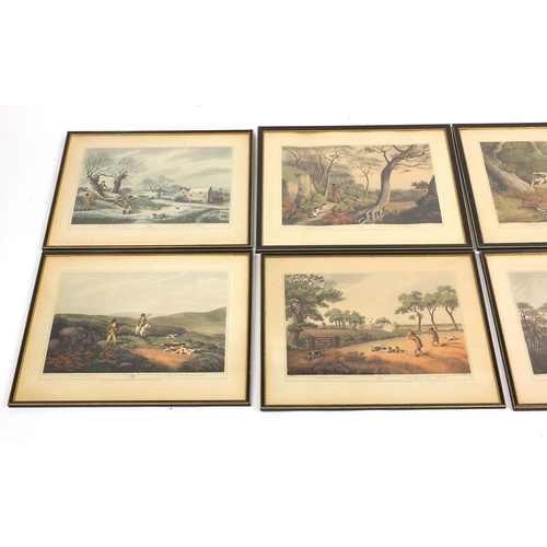 301 - Set of seven Edward Orme hunting prints, each framed, 55cm x 44cm