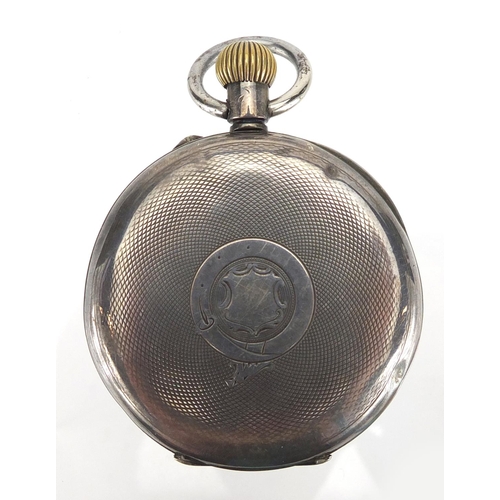 268 - Gentleman's silver open face pocket watch, 5cm in diameter