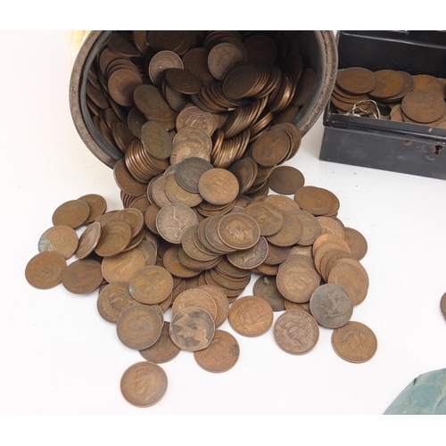 458 - Large selection of mostly British pre decimal coins