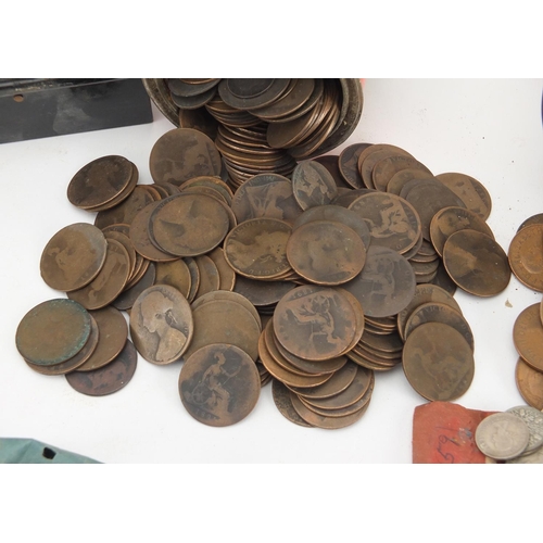 458 - Large selection of mostly British pre decimal coins