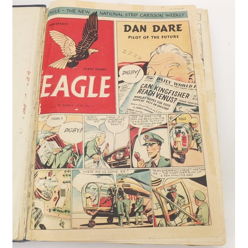 415 - Dan Dare, The Eagle Volume I and two jigsaw puzzles