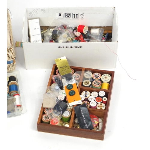 596 - Large selection of sewing equipment and buttons