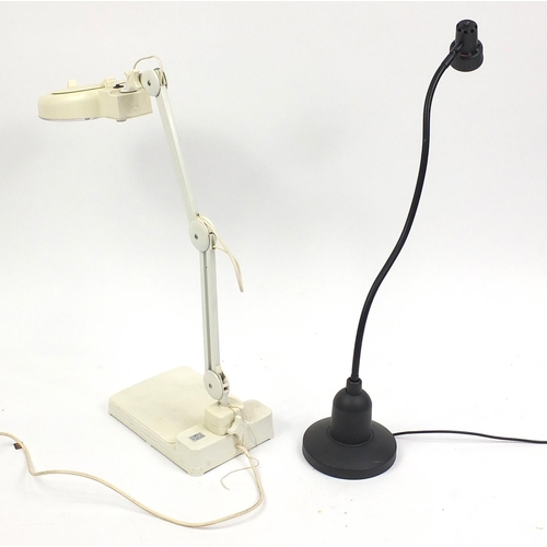 545 - Angle poise magnifying table lamp and one other