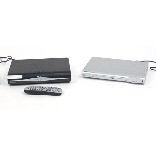 234 - Samsung DVD player, Bush DVD player and a Sky Plus HD box with remote