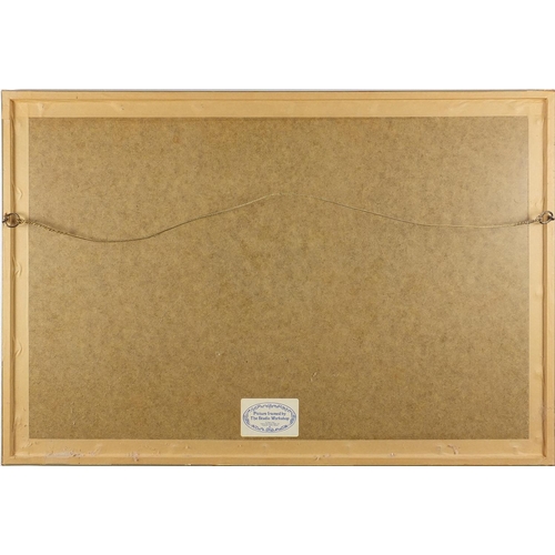 2081 - Michelle Bennett Oates - Horse and foal, heightened watercolour, mounted and framed, 54.5cm x 32cm