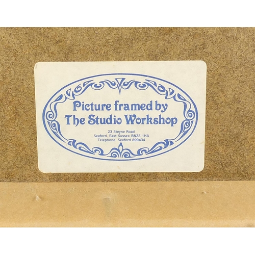 2081 - Michelle Bennett Oates - Horse and foal, heightened watercolour, mounted and framed, 54.5cm x 32cm