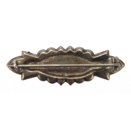 260 - Victorian silver brooch, Mary, 4.5cm in length, approximate weight 2.2g