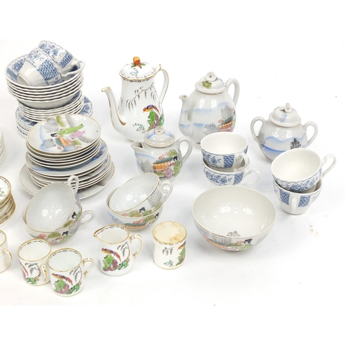 520 - Japanese eggshell tea service, Tuscan china coffee service and Myott dinner and teawares