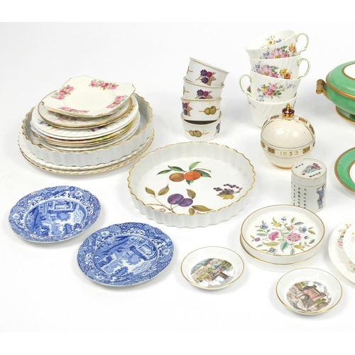 198 - Tea and dinnerware including Wedgwood, Copeland Spode Italian, Royal Doulton Arcadia, Royal Worceste... 