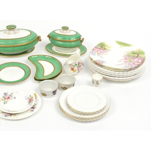 198 - Tea and dinnerware including Wedgwood, Copeland Spode Italian, Royal Doulton Arcadia, Royal Worceste... 