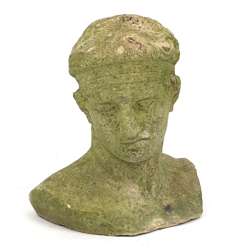 2036 - Stoneware bust of David, 40cm high