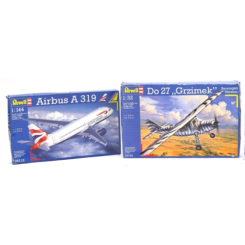 509 - Three boxed Revell aircraft model kits and an Airfix example