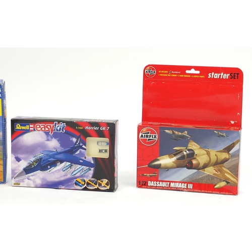 509 - Three boxed Revell aircraft model kits and an Airfix example