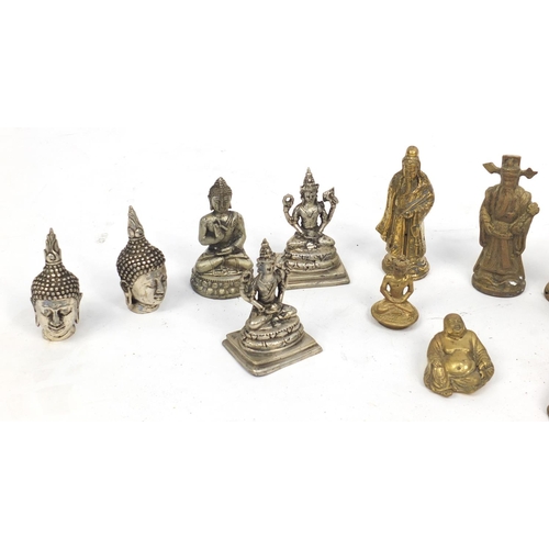 154 - Group of cast metal Deities and Buddha's