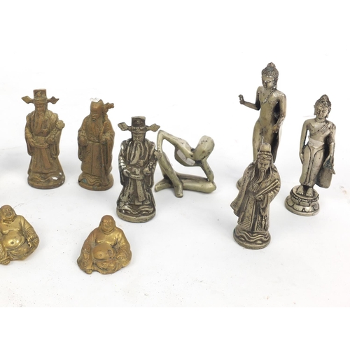 154 - Group of cast metal Deities and Buddha's