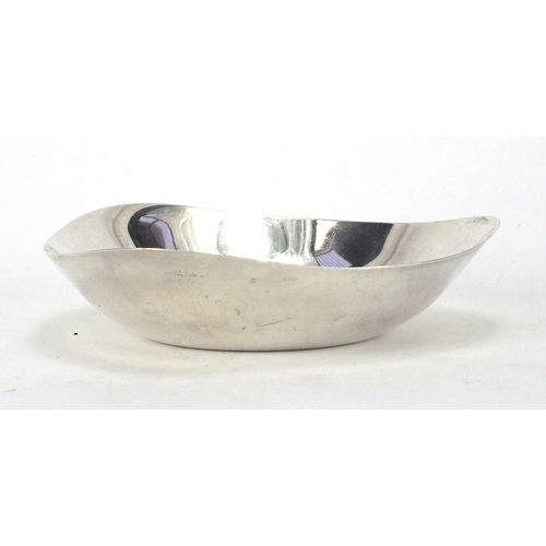 333 - Danish polished metal bowl, 16cm in diameter