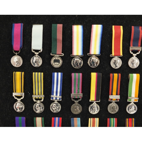 2069 - British Gallantry and Campaign medals by The Danbury Mint, serial number 1193, overall 65cm x 50cm