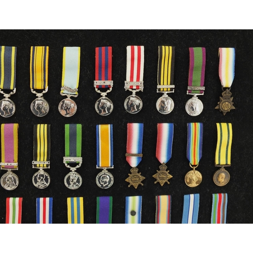 2069 - British Gallantry and Campaign medals by The Danbury Mint, serial number 1193, overall 65cm x 50cm