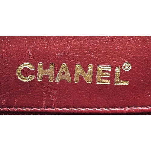2044a - Chanel leather pull string bag, 33cm high
