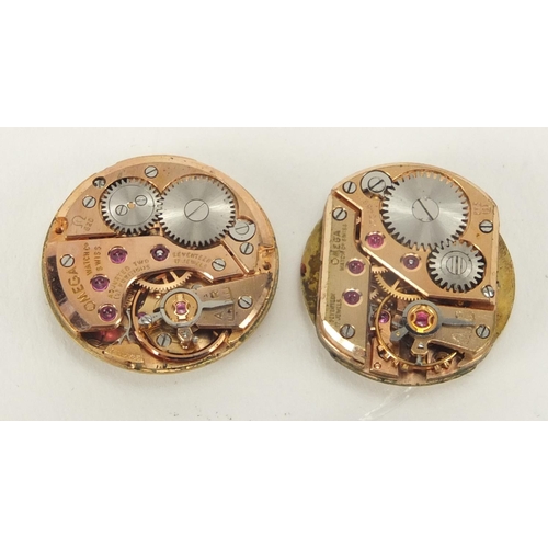 270 - Two ladies Omega wristwatch movements