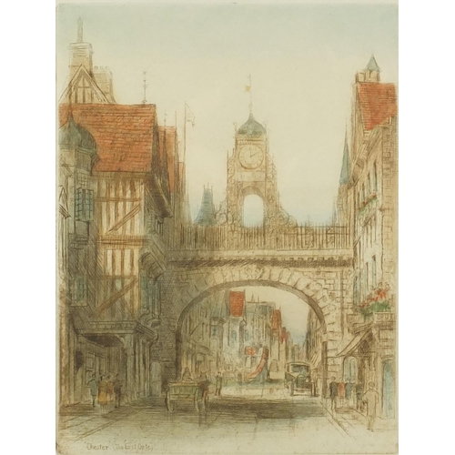 274 - James Alphege Brewer - Chester Cathedral and The East Gate pair of pencil signed coloured limited ed... 