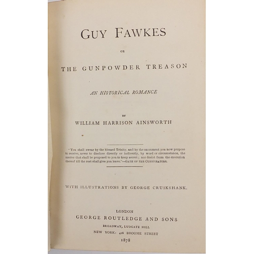 557 - Guy Fawkes or The Gunpowder Treason and Historical Romance by William Harrison Ainsworth, tooled lea... 