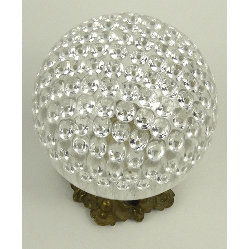 576 - Victorian paperweight with bubble canes, 12cm high