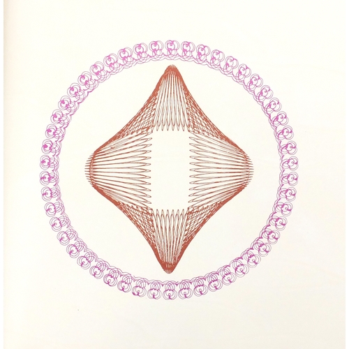 621 - Multo-Epicycloidal and other geometric curves by Edwin W Abalone, hardback book, inscribed To Madel ... 