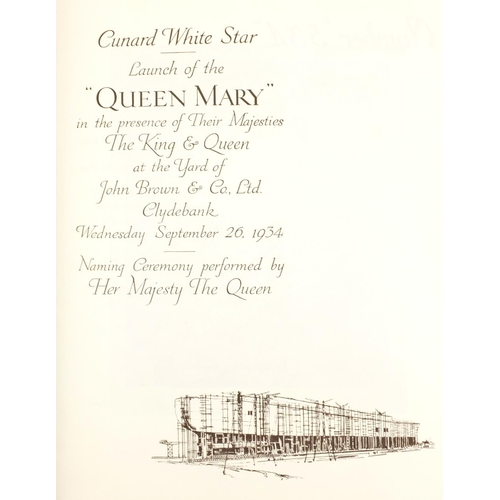 628 - Two copies of Clydebank 1934 Cunard-White Star launch programme, together with the story of RMS Quee... 