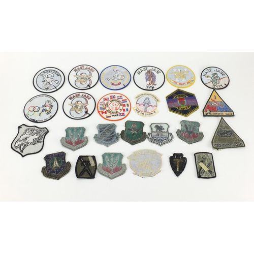 648 - German Military interest style cloth patches including Soviet and Cold War examples