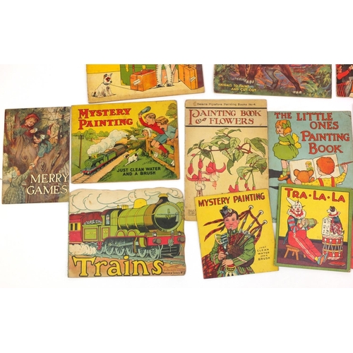 614 - Vintage children's books including The Mousie Minstrel and Dolly Dutch, Magic paint books, Bunty's F... 