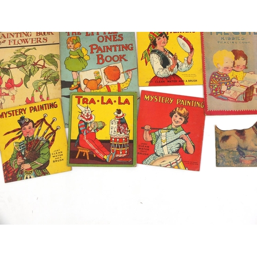 614 - Vintage children's books including The Mousie Minstrel and Dolly Dutch, Magic paint books, Bunty's F... 