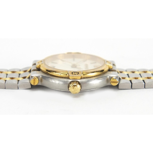 829 - Ladies Gucci stainless steel wristwatch, numbered 900L 0090092 to the back