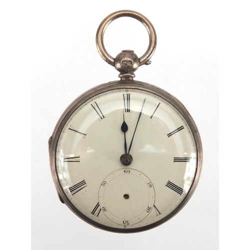 845 - Three silver gentleman's open face pocket watches, two with fusee movement and a Waltham Mass