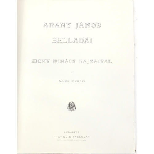 757 - Arany Janos Balladai Budapest, two hardback books with engravings